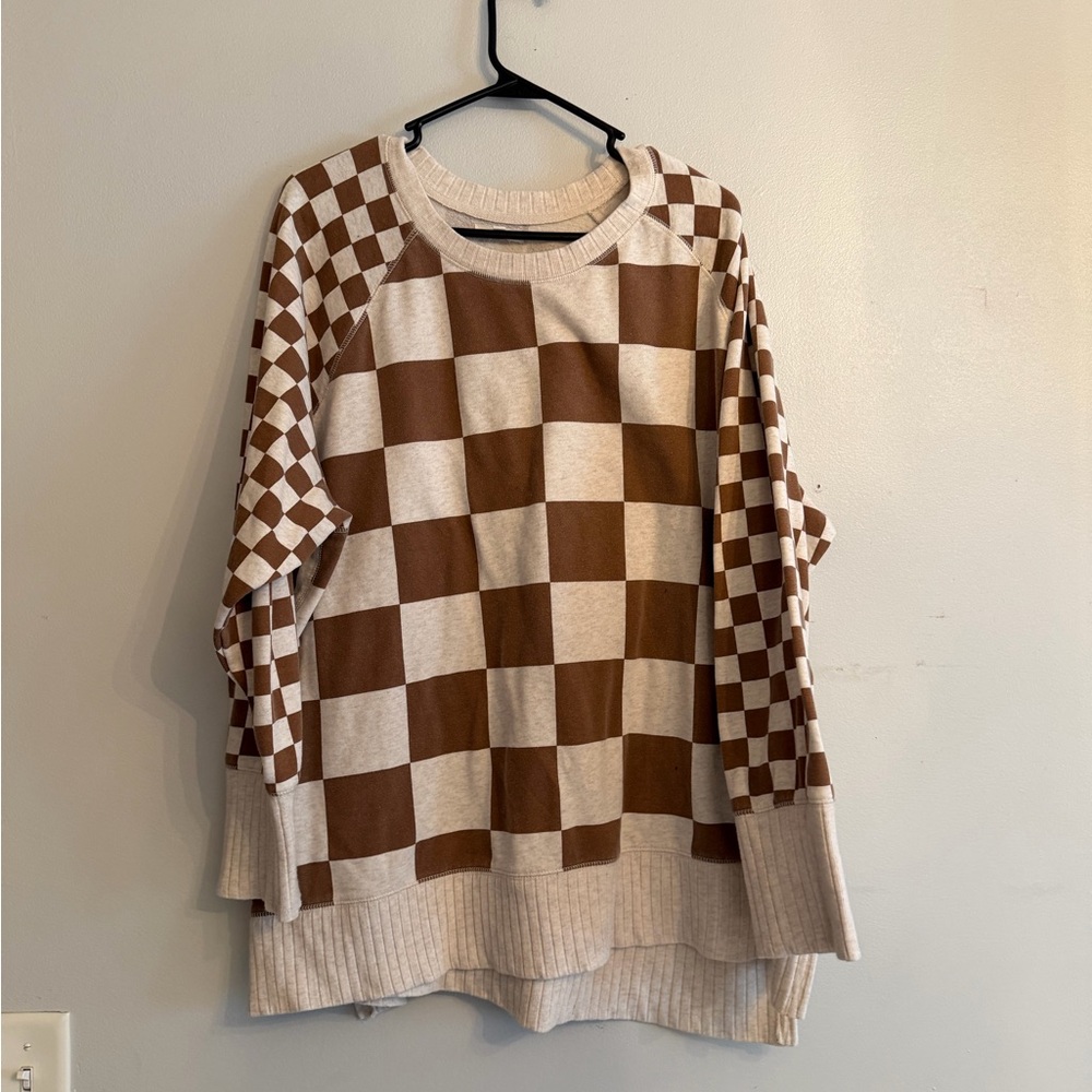 Maurices Tan and Brown Striped Top
